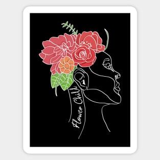 Flower Child Portrait Sticker